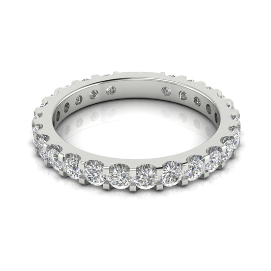 Round Cut Eternity Lab Diamond Wedding Ring