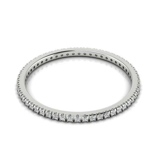 Split Prong Eternity Lab Diamond Wedding Ring
