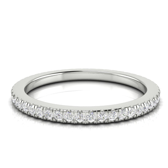 Elegant Slim Moissanite Eternity Ring