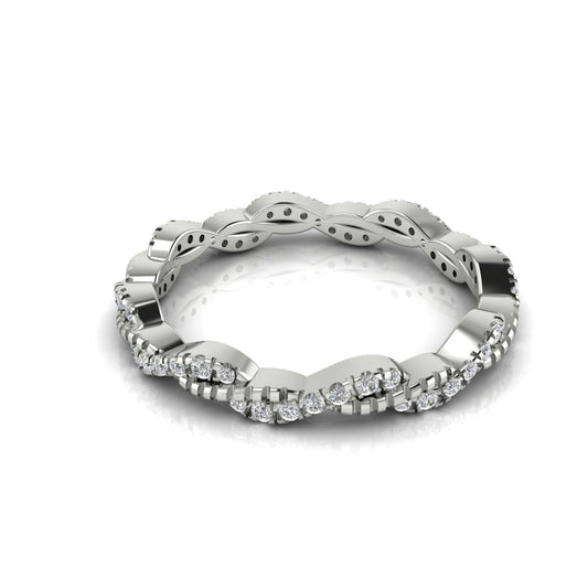 Twisted Eternity Lab Diamond Wedding Ring