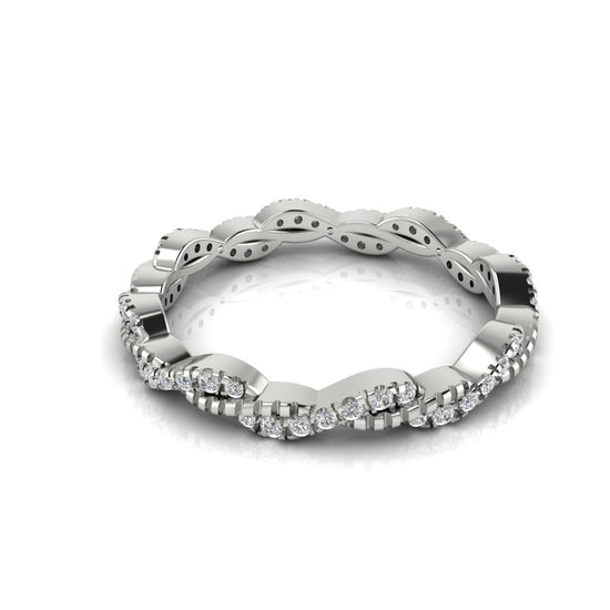 Twisted Eternity Moissanite Wedding Ring