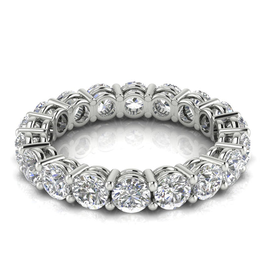 Basket Shared Prong Full Eternity Moissanite Wedding Ring