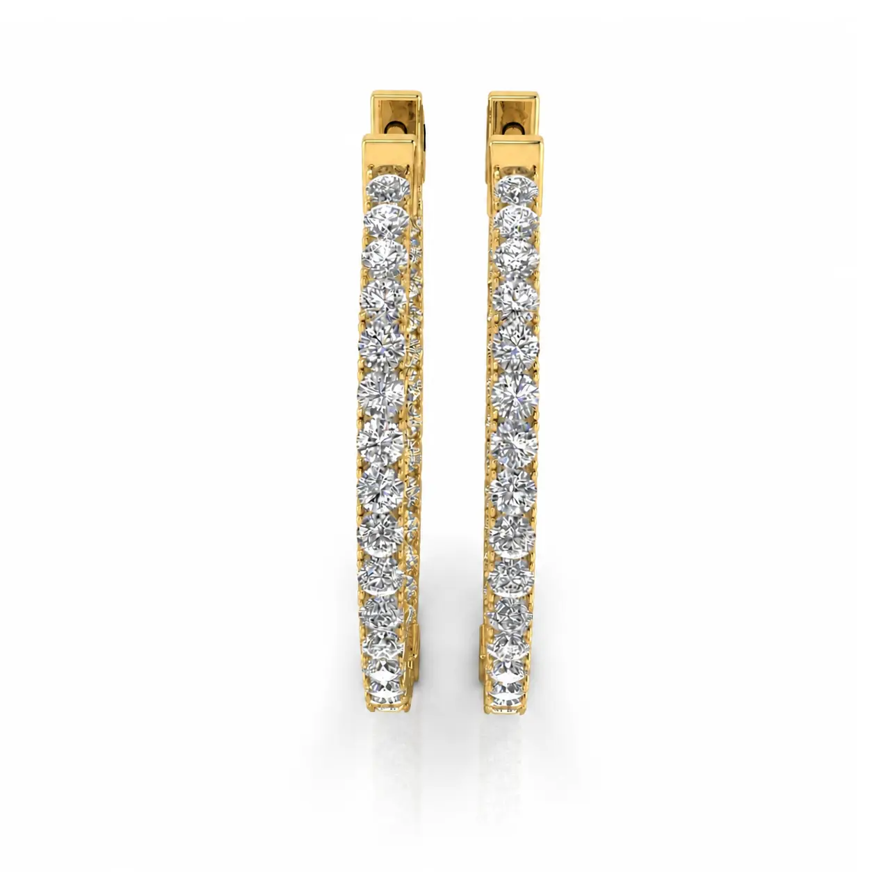 Round Hoop Lab Diamond Earring