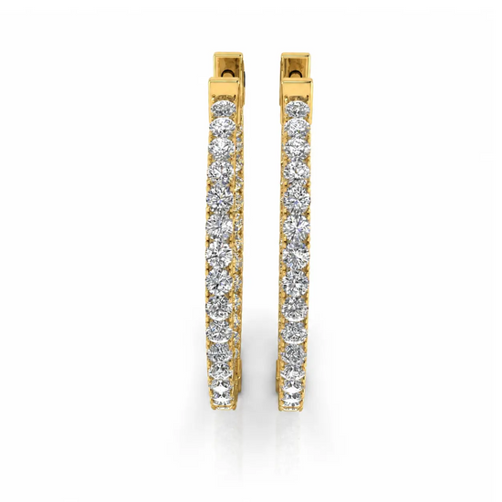 Round Hoop Lab Diamond Earring