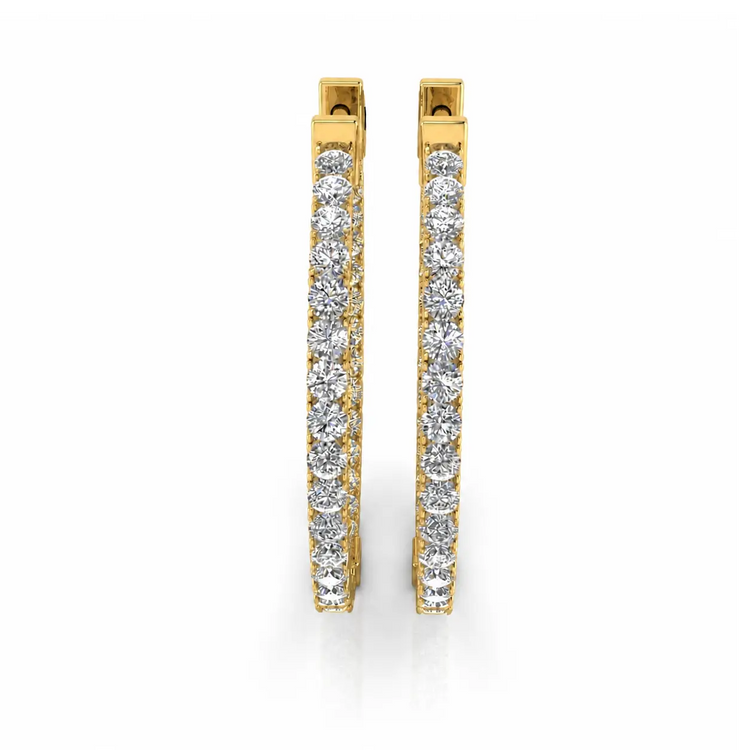 Round Hoop Lab Diamond Earring
