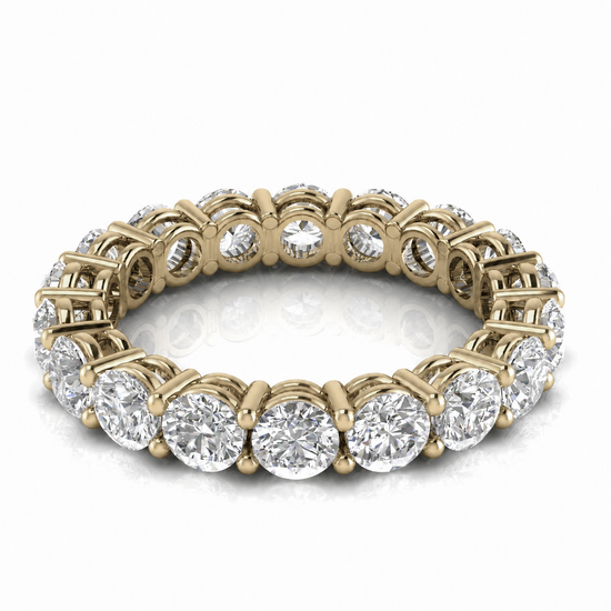 Basket Shared Prong Full Eternity Lab Diamond Wedding Ring