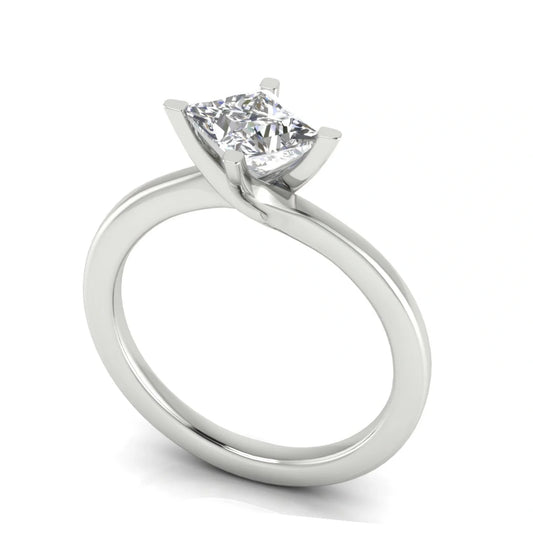 Bypass Princess Cut Lab Diamond  Engagement Ring