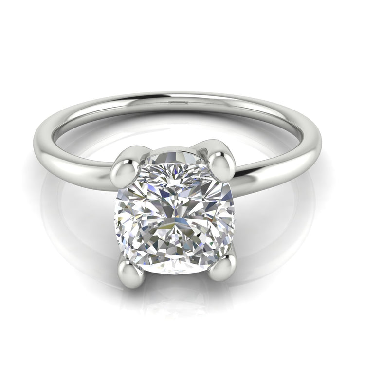 Classic Crossover Cushion Cut  Engagement Ring | Moissanite | Lab Grown Diamond