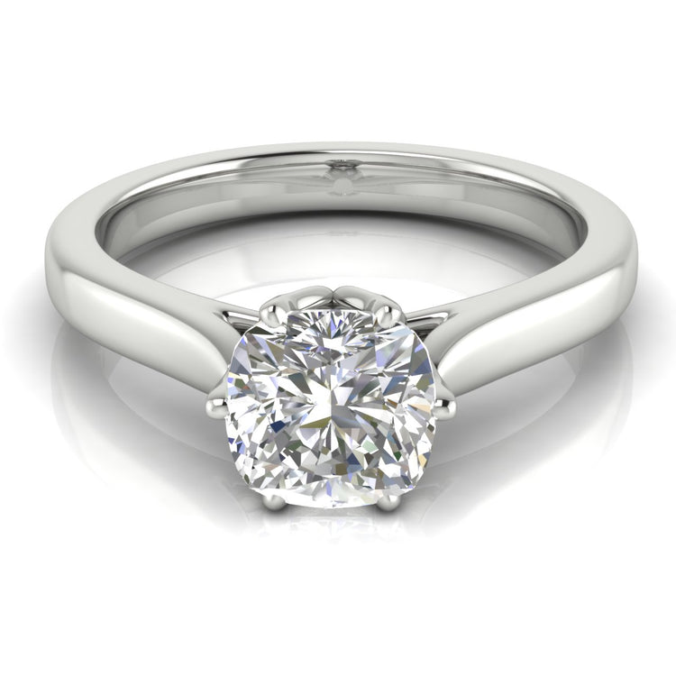 Floral Cushion Cut  Engagement Ring | Moissanite | Lab Grown Diamond