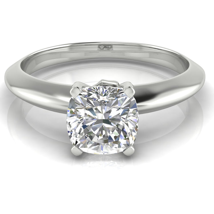 Tulip Prong Cushion Cut  Engagement Ring | Moissanite | Lab Grown Diamond