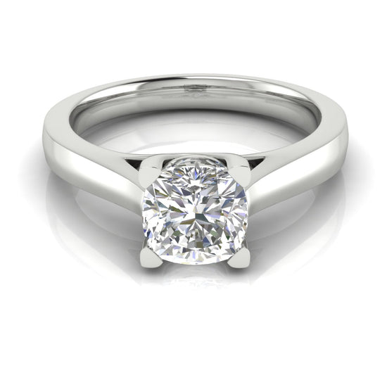 Crossover Cushion Cut Lab Diamond Engagement Ring