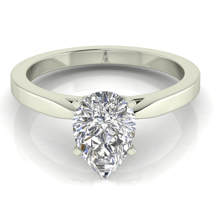 Tulip Basket Pear Shaped  Engagement Ring | Moissanite | Lab Grown Diamond