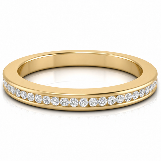Channel Set Eternity Lab Diamond Wedding Ring