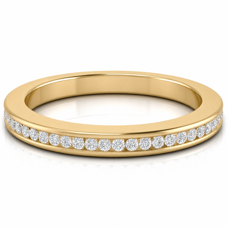Channel Set Eternity Lab Diamond Wedding Ring