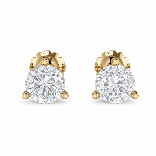 Round Stud Lab Diamond Earrings