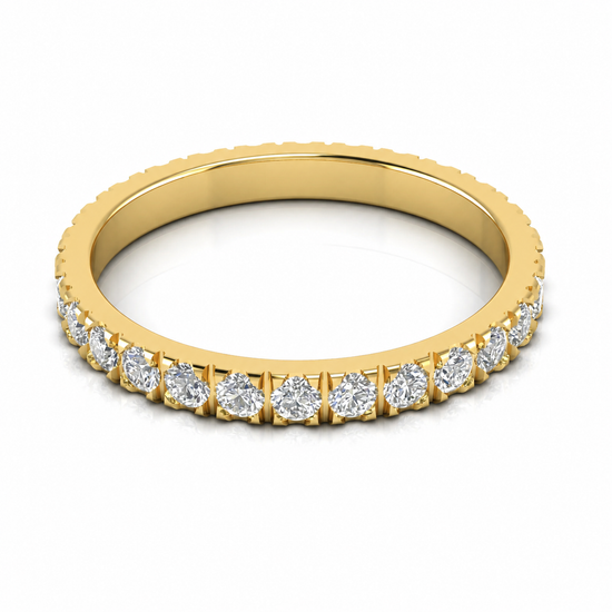 Chevron Eternity Lab Diamond Wedding Ring