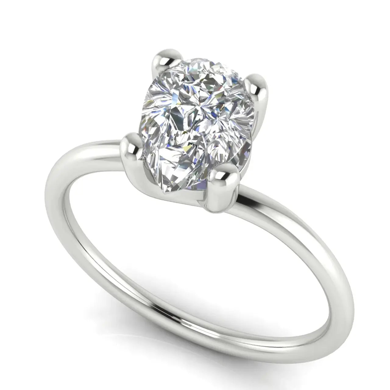 Classic Crossover Pear Shaped Lab Diamond Engagement Ring