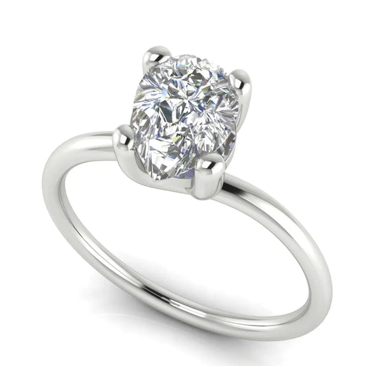 Classic Crossover Pear Shaped Lab Diamond Engagement Ring