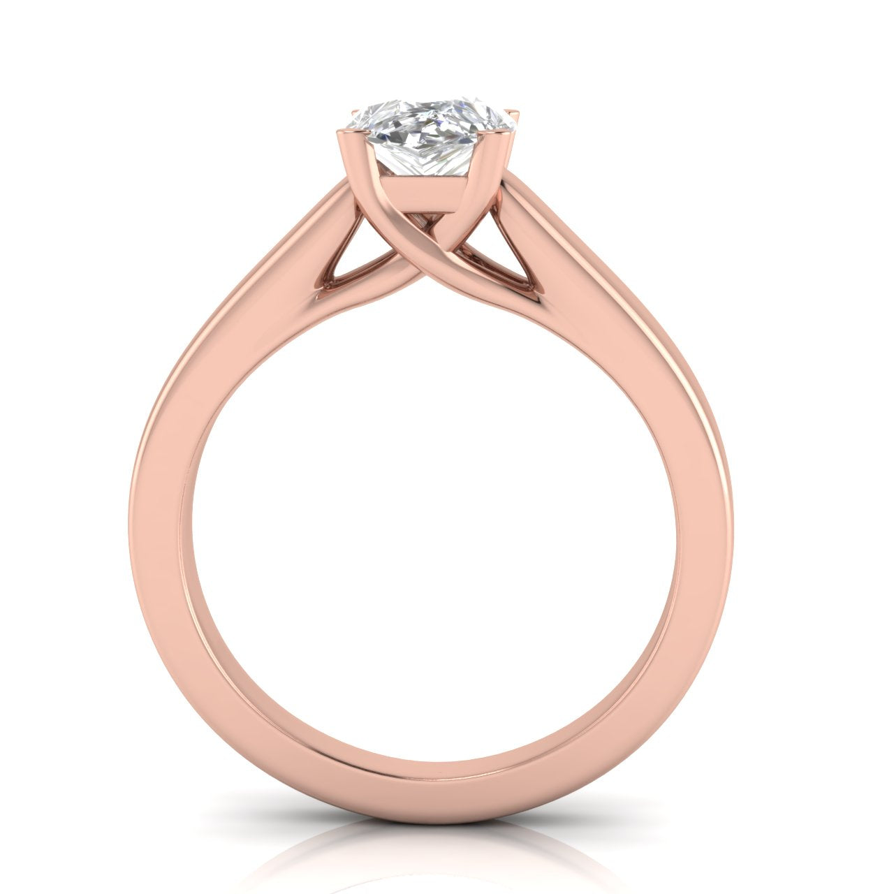 Crossover Basket Pear Shaped Moissanite Engagement Ring