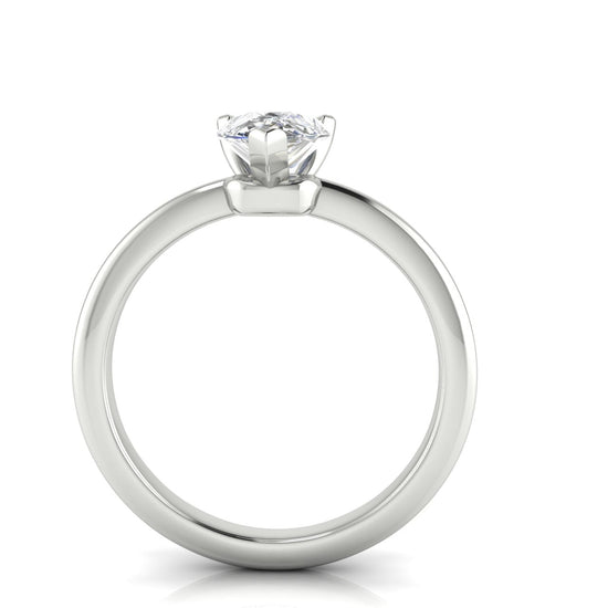 Basket Set Pear Shaped Lab Diamond Engagement Ring