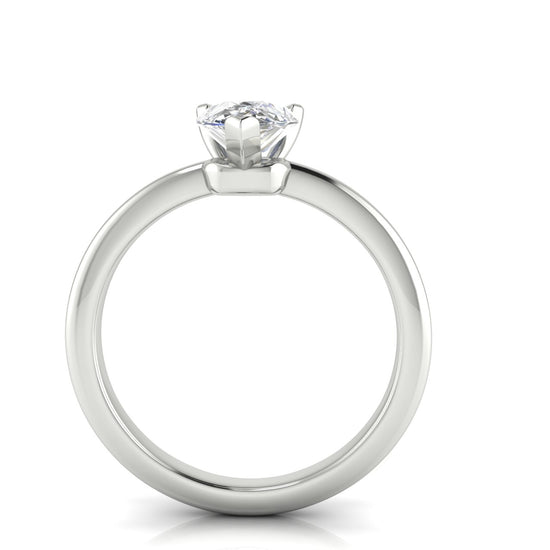 Basket Set Pear Shaped Moissanite Engagement Ring