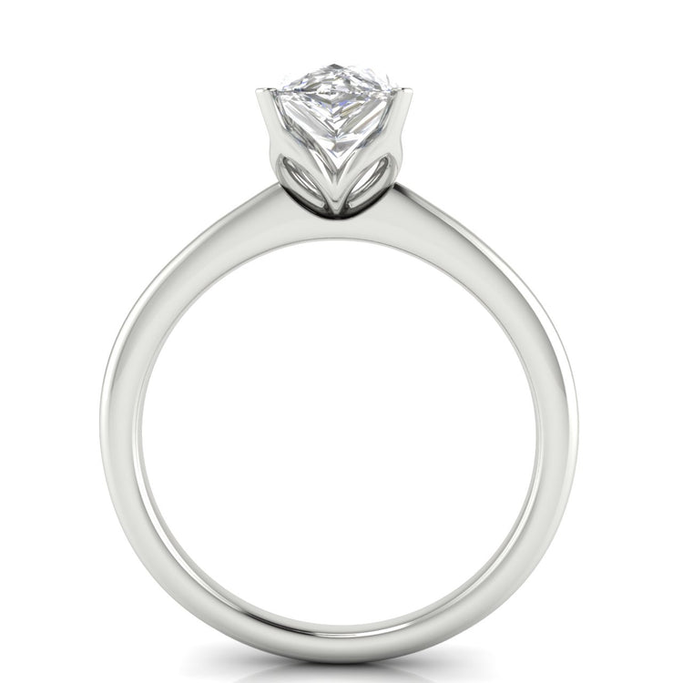 Tulip Set Pear Shaped Lab Diamond Engagement Ring