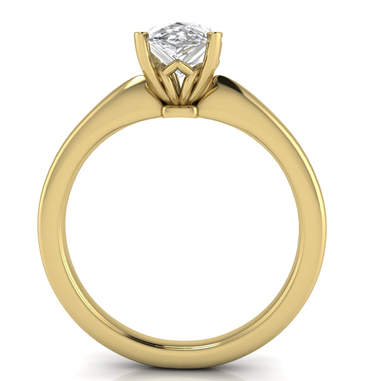 Modern Pear Shaped Moissanite Engagement Ring