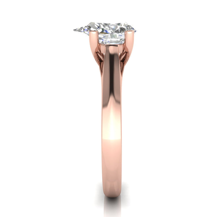 Crossover Pear Shaped Lab Diamond Engagement Ring