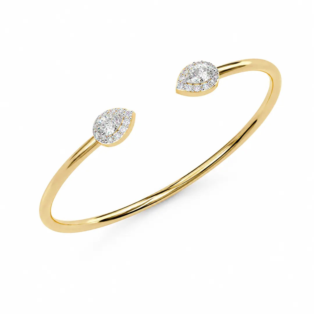 Dewdrop Duo Twinkling Lab Diamond Bracelet