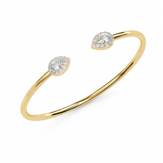 Dewdrop Duo Twinkling Lab Diamond Bracelet