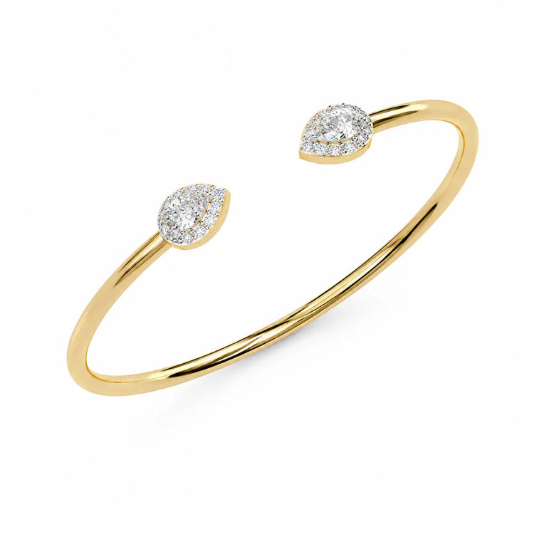 Dewdrop Duo Twinkling Lab Diamond Bracelet
