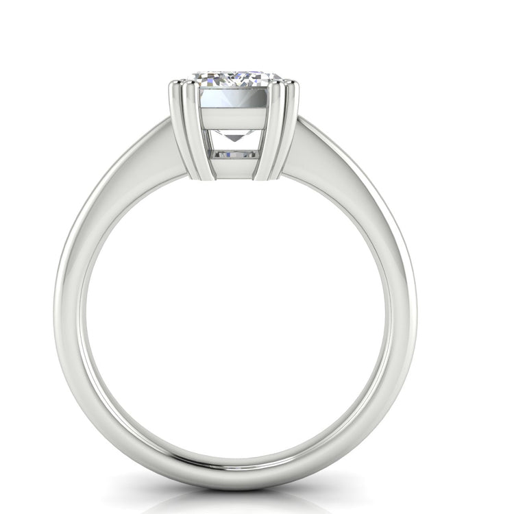 6 Prong Donut Emerald Cut Lab Diamond Engagement Ring