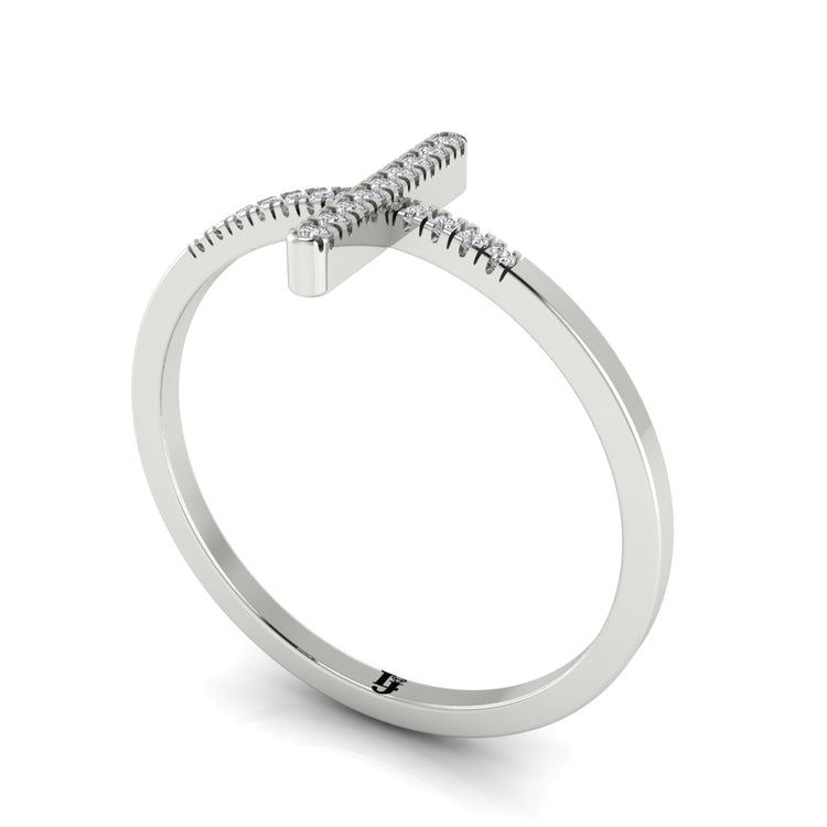 Pave Cross Ring 