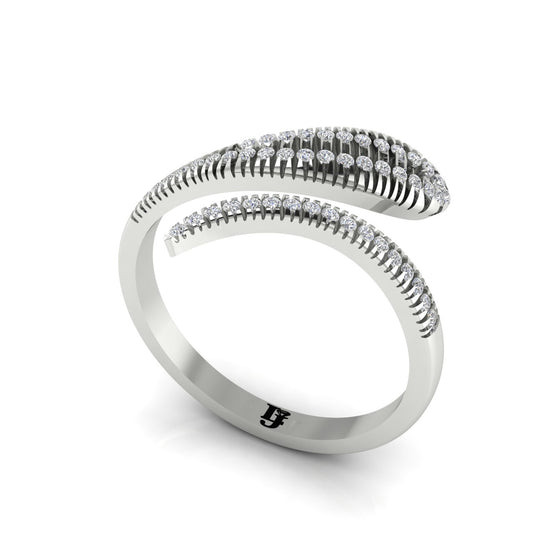 Bypass Snake Inspired Gold Ring | LJ-LR10128A