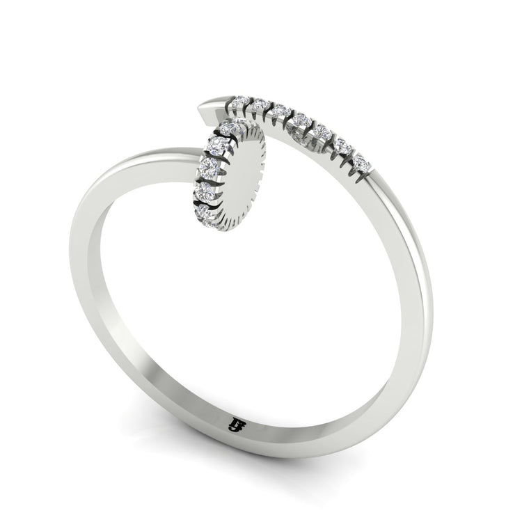 Twisted Pave Nail Ring