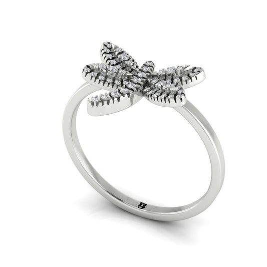 Classic Pave Dragonfly Ring | LJ-LR10312A