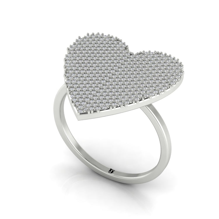 Pave Heart Ring