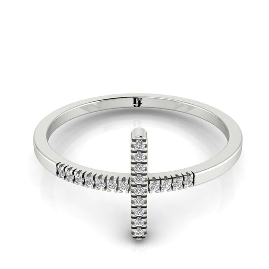 Pave Cross Ring