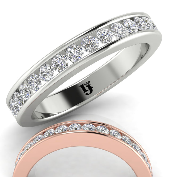 Channel Set Full Eternity Wedding Ring | LJ-LR10177A