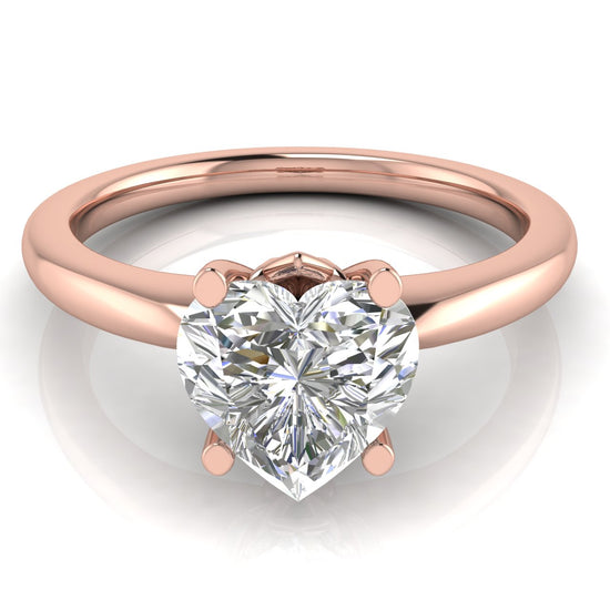 Modern Heart Shaped Moissanite Engagement Ring