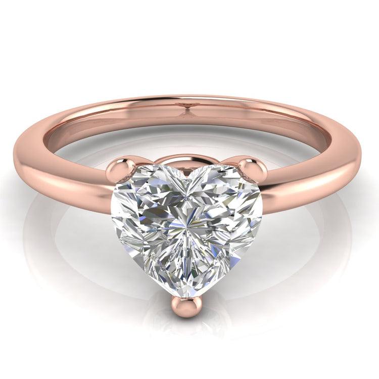 Basket Set Heart Shaped Moissanite Engagement Ring