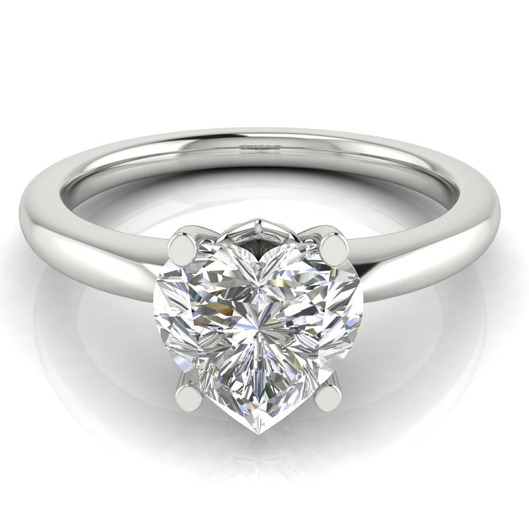 Modern Heart Shaped  Engagement Ring | Moissanite | Lab Grown Diamond