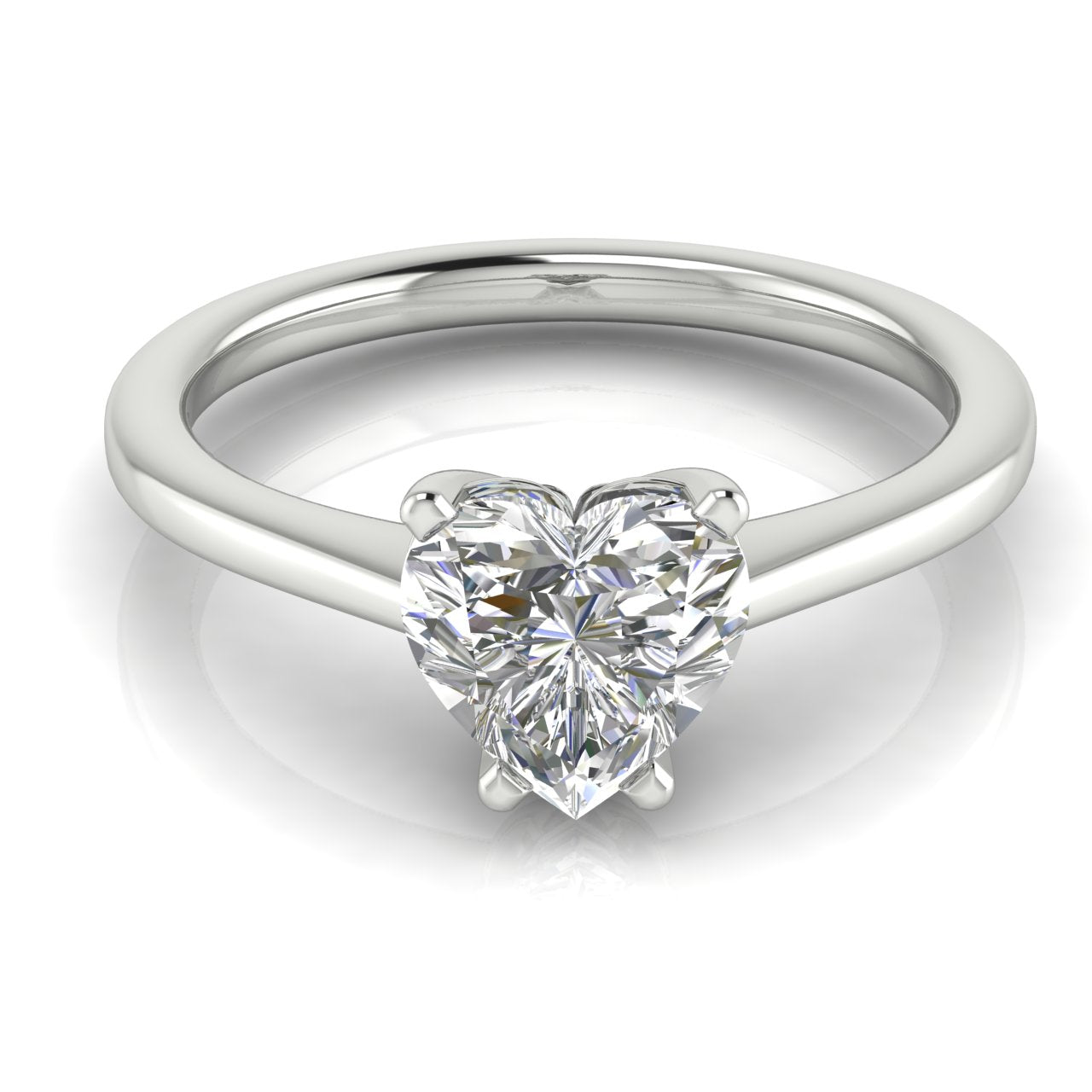 Basket Set Heart Shaped Moissanite Engagement Ring