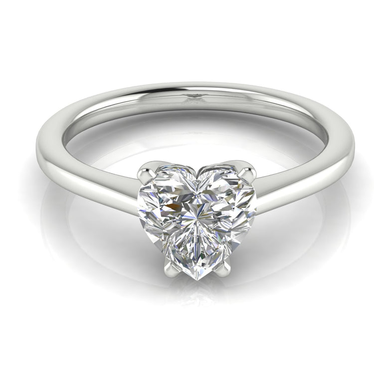 Basket Set Heart Shaped Engagement Ring | Moissanite | Lab Grown Diamond