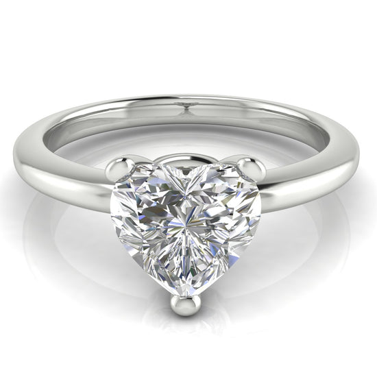 Basket Set Heart Shaped Moissanite Engagement Ring