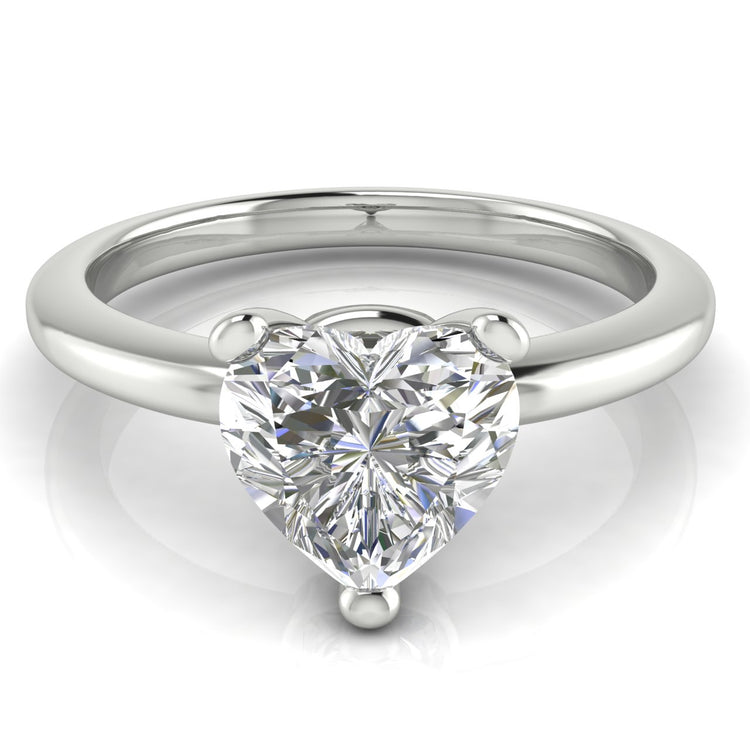 Basket Set Heart Shaped Engagement Ring | Moissanite | Lab Grown Diamond