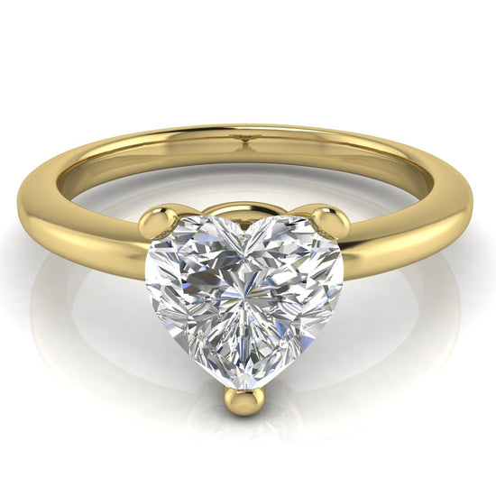 Basket Set Heart Shaped Moissanite Engagement Ring