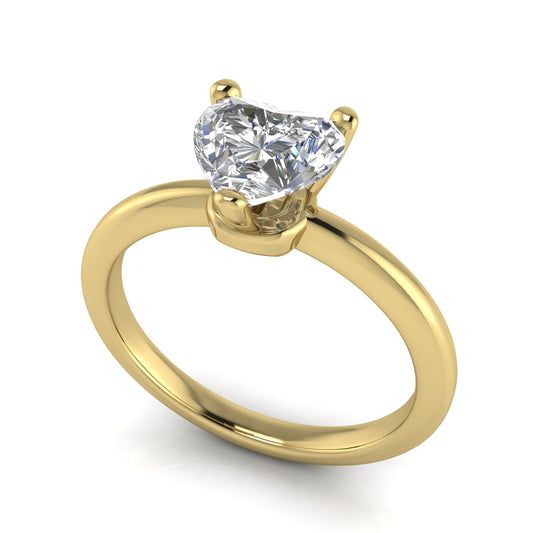 Heart Shaped Solitaire Engagement Ring | LJ-LR132H-M
