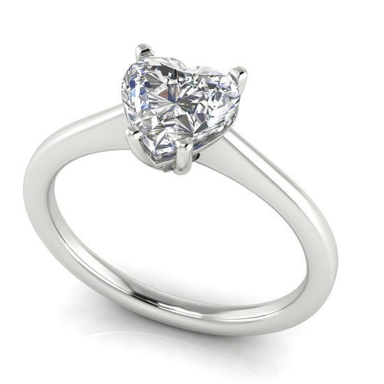 Basket Set Heart Shaped Moissanite Engagement Ring