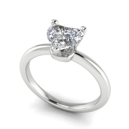 Basket Set Heart Shaped Moissanite Engagement Ring